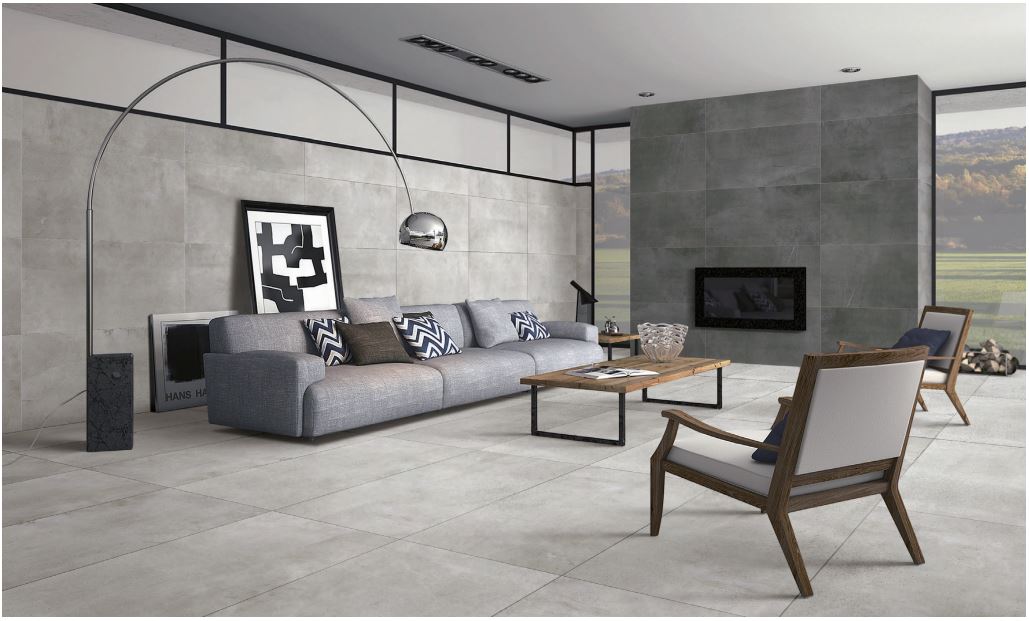 Porcelain Maxstone Medium Grey 12x24 Matte