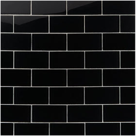Daltile Color Wheel Classic Black 3"x6" Glossy+