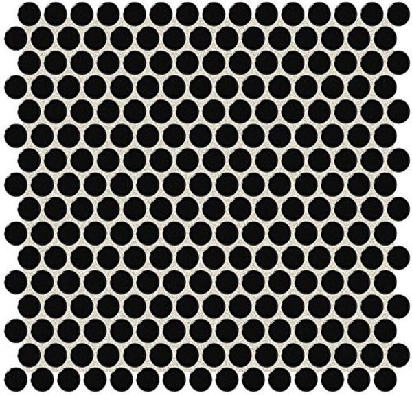 Daltile Retro Rounds Canvas Black 1 Glossy