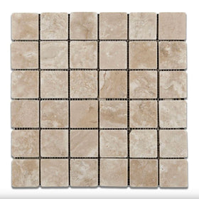 Durango Beige 2x2 Honed & Tumbled Stone Mosaic