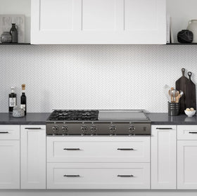 Emser Impact White Herringbone Mosaic