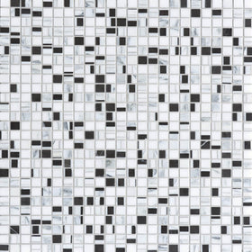 Graphique Blanc Noir Marble Mosaic 58x58 Honed