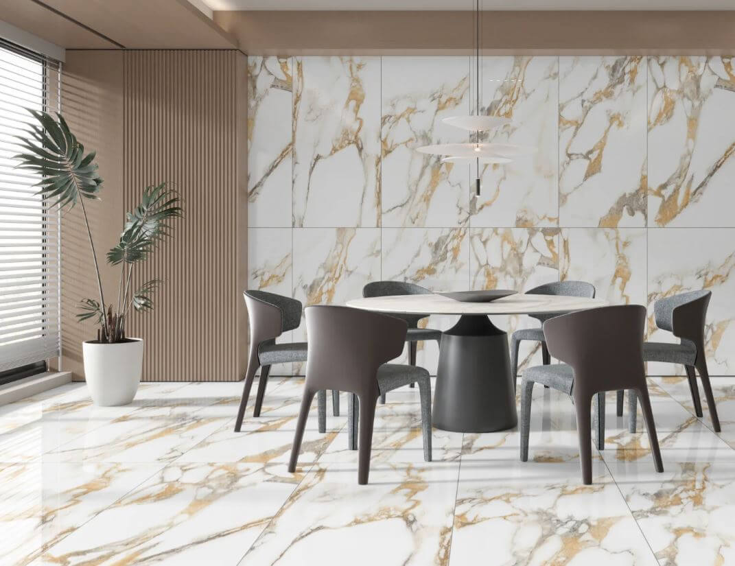 Jump Gold Polished Porcelain Tile