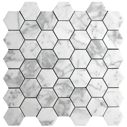 Marble Mosaic Hexagon 2" Honed