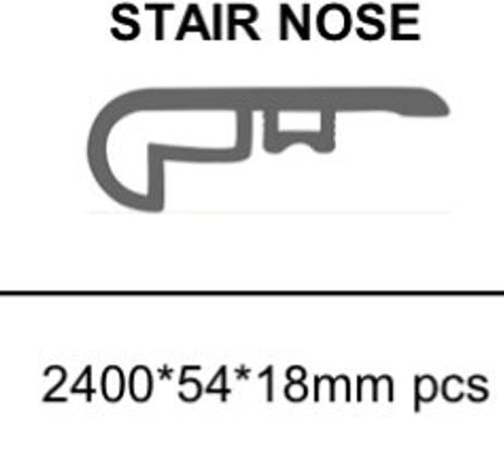 Jungle Gray Overlap Stair Nose