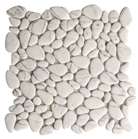 Reflections Micro Crystal Pebbles Carrara Super White