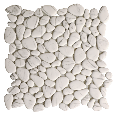 Reflections Micro Crystal Pebbles Carrara Super White