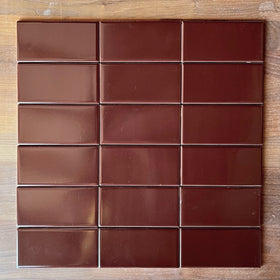 Machine Pressed Field T61 Redwood 3"x6" Ceramic