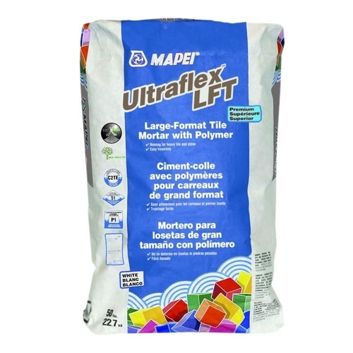 MAPEI’s Ultraflex  Large-and-Heavy-Tile Mortar with Polymer LFT White