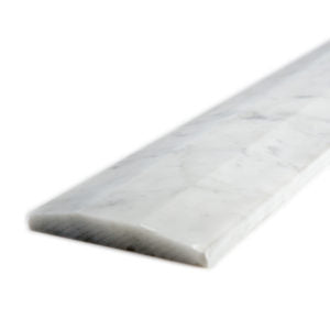 Carrara Marble Two Long Hollywood Bevel Threshold 4"x36" x 3/4"