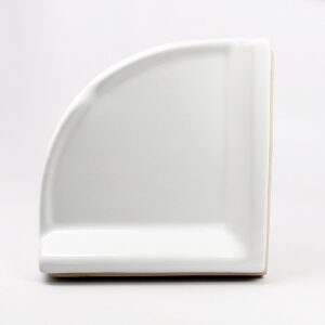 Ceramic Wall Mounted Corner Shelf 8x8 White