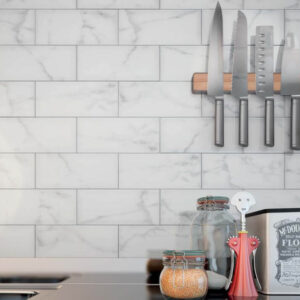 Bright Statuary 3"x6" Glossy