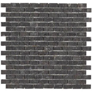 Diplomacy Dark Gray Porcelain Mosaic 5/8" x 1" Brick