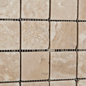 Durango Beige 2"x2" Honed & Tumbled Stone Mosaic