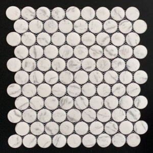 Micro Crystal Large Penny Rounds Carrara