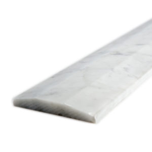 Carrara Marble Two Long Hollywood Bevel Threshold 4"x36"