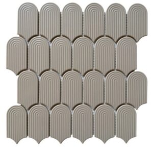 Cascade Trevi Grey Embossed Mosaic Tile